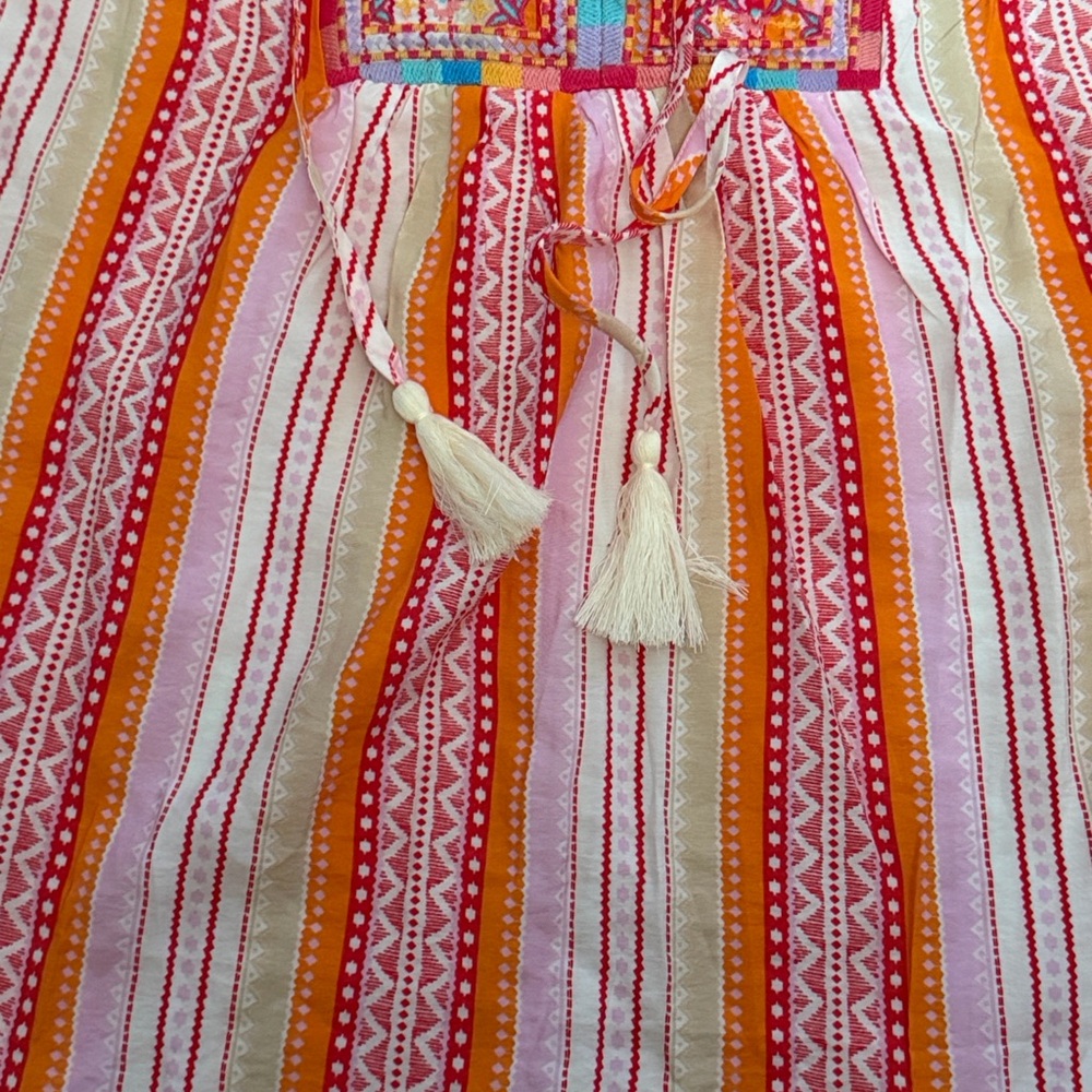 Savanna Jane Pink and‎ Orange Striped Blouse - Picture 6 of 7